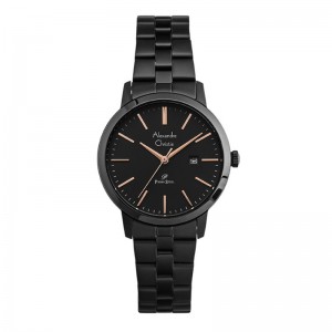 Alexandre Christie AC 1007 Black Rosegold Tick Lady LDBIPBARG